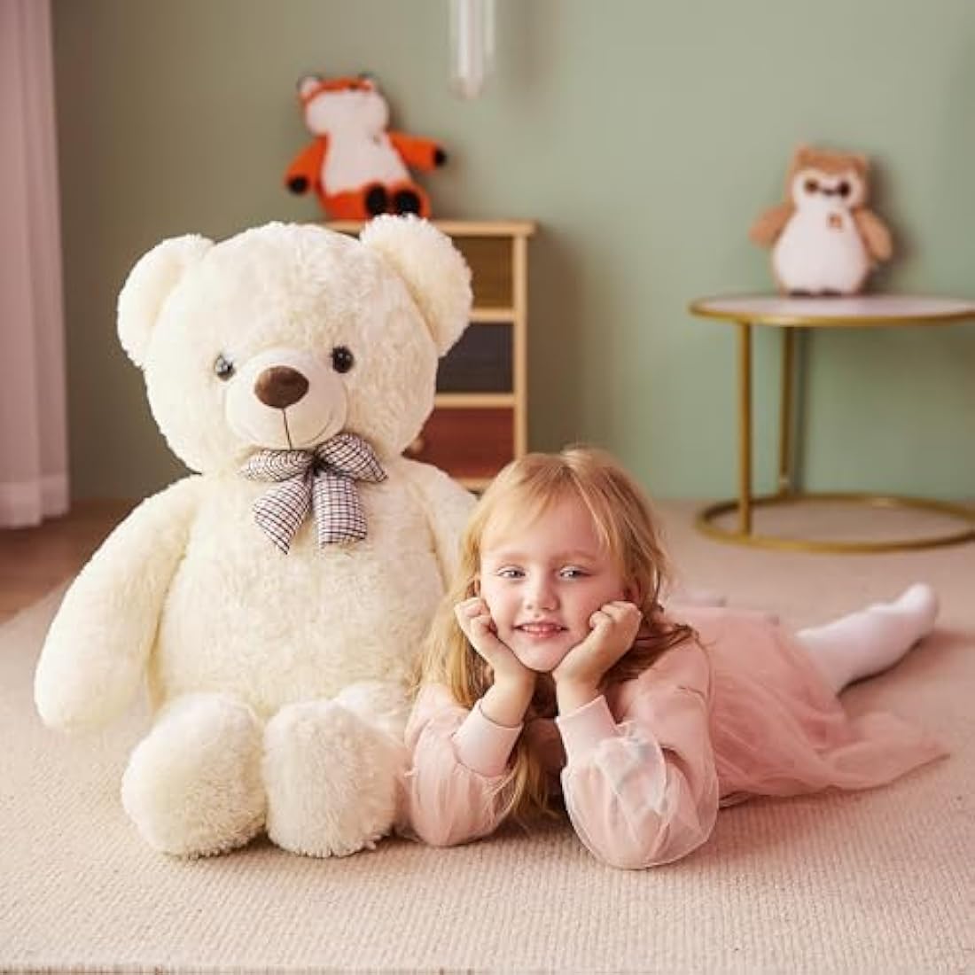 IKASA Giant Teddy Bear Soft Toys Stuffed Animals (78cm, white)
