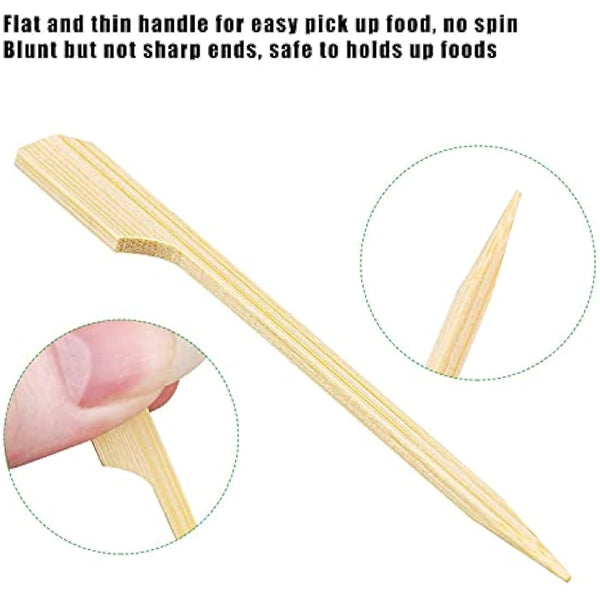 Hysagtek 400 Pieces Skewers Toothpicks 3.5 Inches Cocktail Picks for Appetizer Picks Wooden Skewers Toothpicks for Cocktail, Appetizers, Fruit, Sandwich, Barbeque Snacks