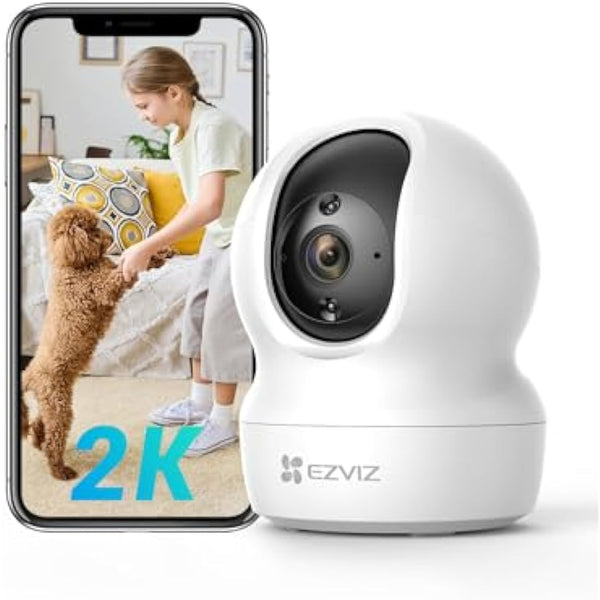 EZVIZ CP1 Pro 2K Indoor Security Camera Wifi, 2.4Ghz Baby Monitor Wireless with Call Button, 512GB Supports, 360° Pan Tilt, Smart Colour Night Vision, Auto Tracking, Two-Way Audio, Sleep Mode