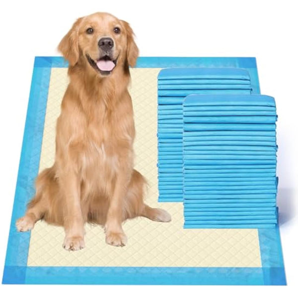 Gardner Pet Extra Large Puppy Pads 70x85cm, Ultra Absorbent Thicker Puppy Training Pads, 6 Layers of Leak-proof, Edge-Wrapping, Fast Drying, Suitable for Dogs, Cats, Rabbits (50 Pack, Blue)