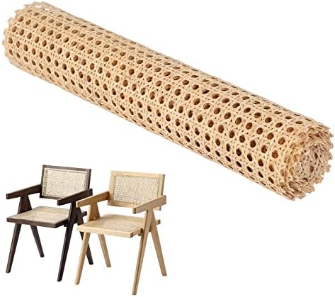 maxant Hessian Fabric Roll, Rattan Cane Webbing, Pressed Sheet, Woven for Furniture, Chair, Cabinet, Ceiling, Basket, Caning Material DIY Supplies (35 * 200cm), Brown