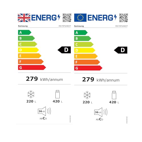 Samsung Series 7 SpaceMax RS70F66KCTEU 634L Smart American Fridge Freezer, Silver