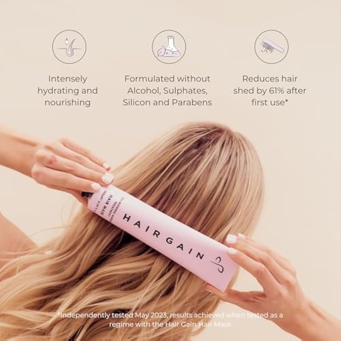 Hair Gain Nourishing Hair Mask - Intense Long-Lasting Hydrating Hair Mask for Dry Damaged Hair, Increased Hair Growth - Deep Conditioning, Moisturising Hair Treatment, Frizz Control, Curly Hair 180ml