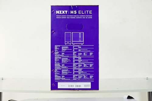 NZXT H5 Flow RGB - Compact ATX Mid-Tower PC Gaming Case - High Airflow - F360 RGB Core (CV) Included - 360mm Front & 240mm Top Radiator Support - Cable Management - Tempered Glass - White