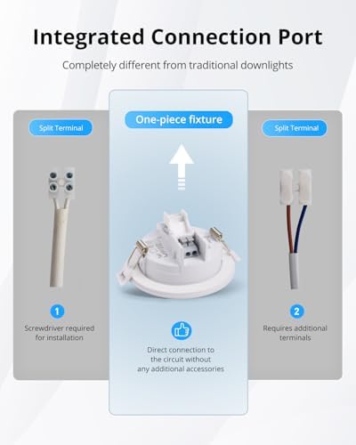 Gr4tec Recessed Ceiling Lights IP65, 10x 5W LED Bathroom Downlights Ceiling 2700K Warm White 400LM, 35mm Ultra-Slim, Φ68-80mm Hole, Recessed Spotlights for Living Room, Bathroom, No Fire Rated