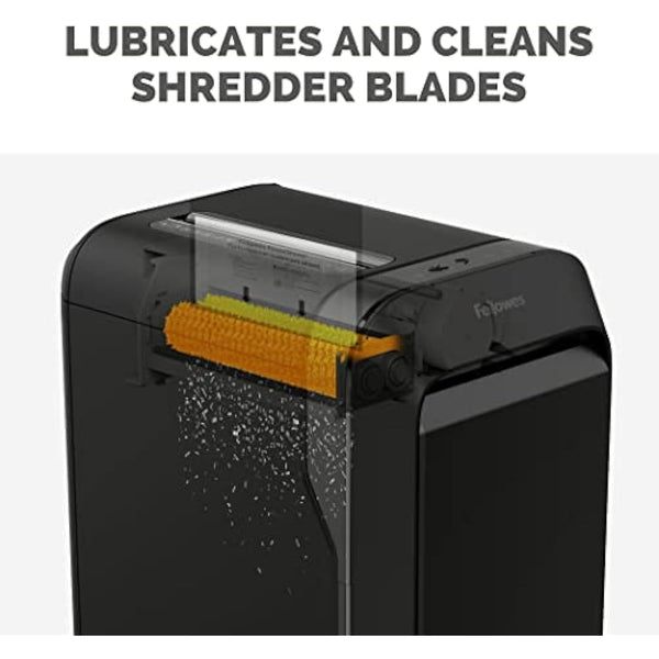 Fellowes 10 Paper Shredder Oil Lubricant Sheets – Powershred Performance+ Easy to Use Shredder Oil Sheets - White
