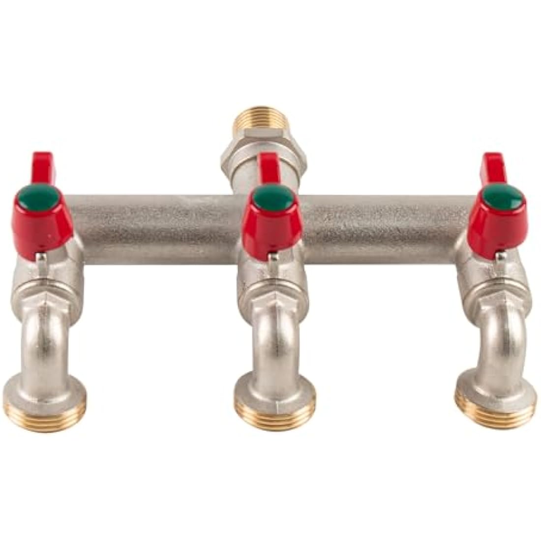 Hydrogarden Multi-Tap Connector 3-Way, G1/2 Inch Inlet and Three G3/4 Inch Outlet Outside Taps, Frost-Proof Outside Spigot Replacement with 3 Outlets for Home