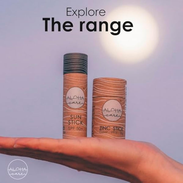 Aloha Sun Stick SPF 50+, Ideal for Water Sports & Surfing | Mineral Sunscreen Stick SPF 50 Face, Sunblock Stick, Sun Block Sticks for Face, SPF Stick, Zinc Stick Alternative Sunstick, 2pcs blue + pink