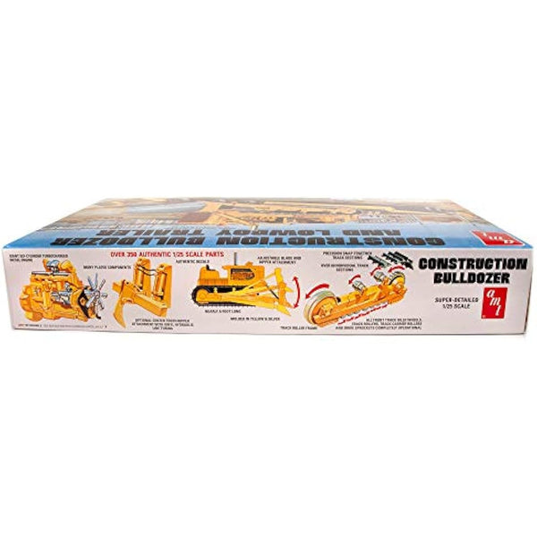 AMT Lowboy Trailer & Bulldozer Combo 1:25 Scale Model Kit (AMT1218),Black