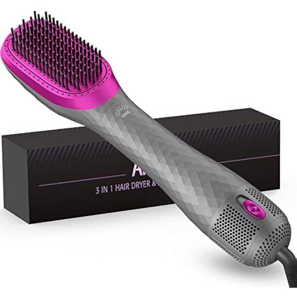 APOKE 3 in 1 Hair Dryer Brush Professional 1200W Powerful Ceramic Tourmaline 3 Heat/2 Speed Settings One Step Hair Dryer and Styler