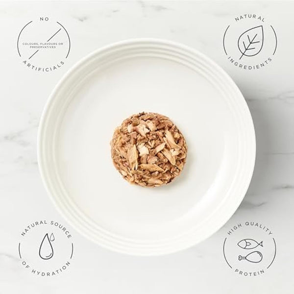 Encore Natural Wet Cat Food, Multipack Tuna with Fish Selection in Jelly 5 x 50g Pouch, Pack of 4 (Packing May Vary)