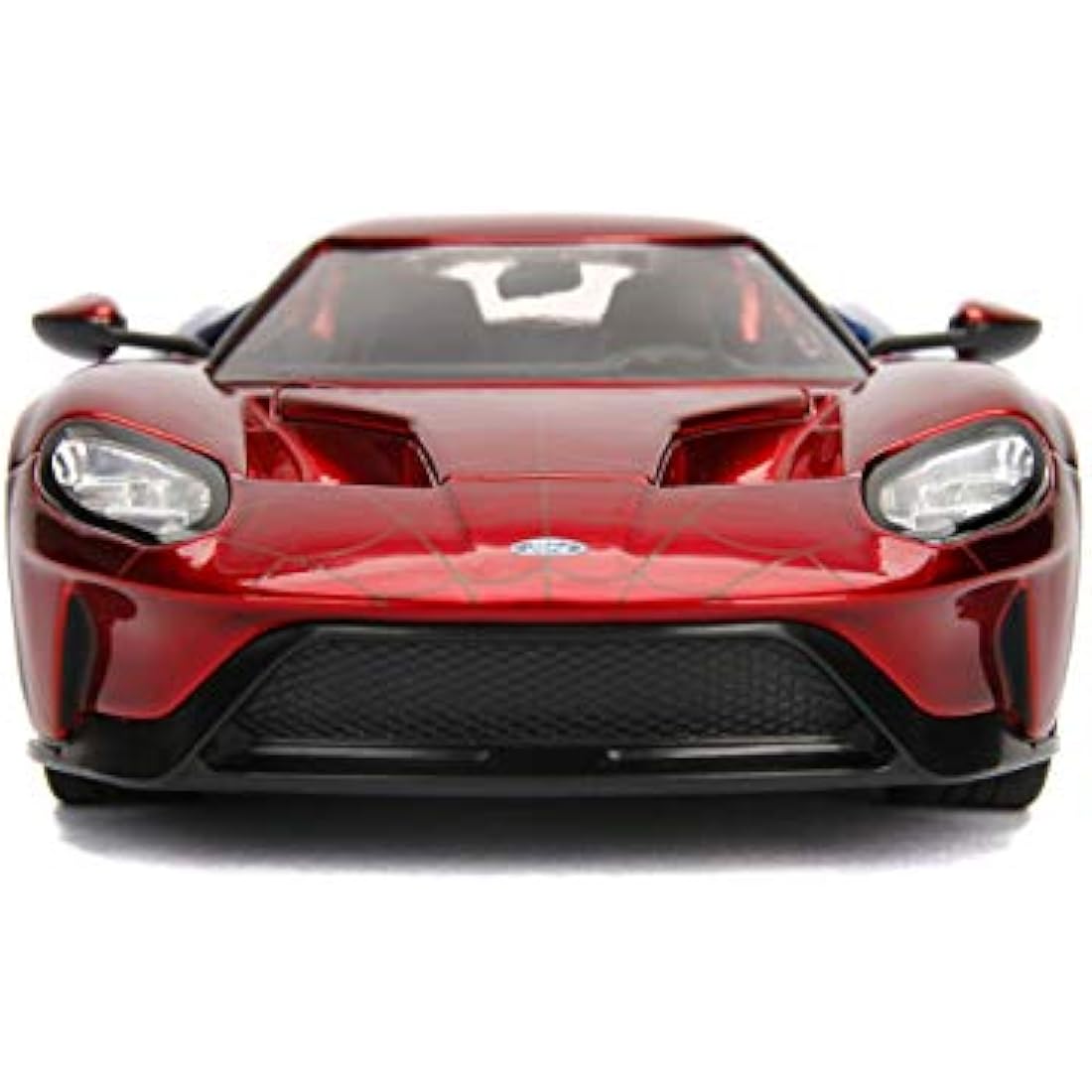 Jada Toys - 99725RB - Model FORD GT 2017 With Figure Spider Man 1/24 Die-Cast Marvel - Red / Blue