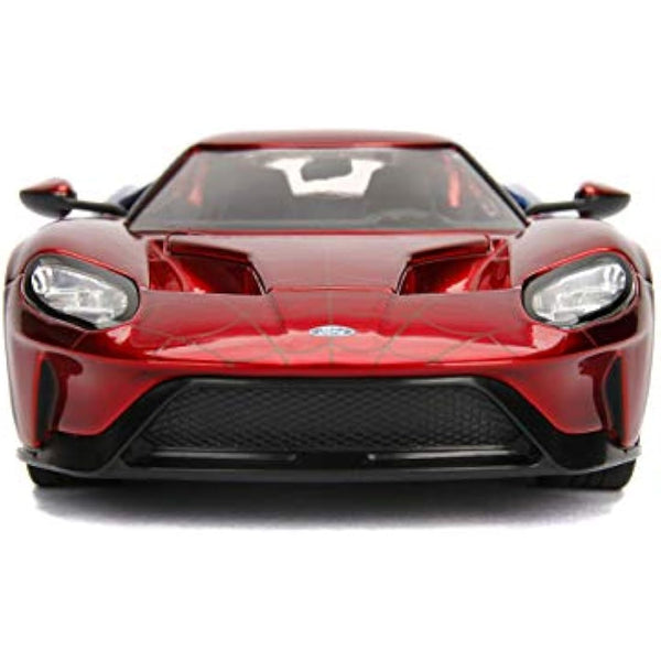 Jada Toys - 99725RB - Model FORD GT 2017 With Figure Spider Man 1/24 Die-Cast Marvel - Red / Blue