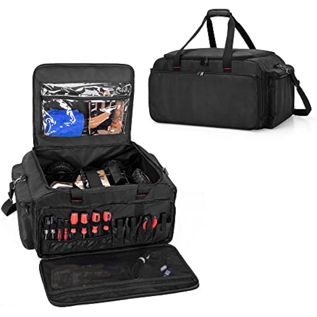 DSLEAF RC Storage Bag for 1/8 or 1/10 Car, Protective RC Carry Case with Multi Pockets for Batteries, Charger, Tools and Other Accessories, Patented Design