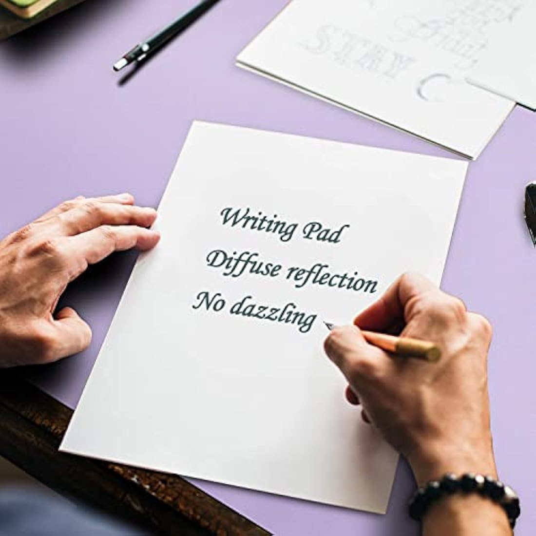 Desk Pad Large, Desk Mat, Extended Mouse Mat, Mouse Pad L, Desk Blotter, DOBAOJIA Laptop Pad Writing Pad for Office/Home, Dual-Side Use PU Leather Waterproof 31.5" X 15.7"(Purple/Purple)