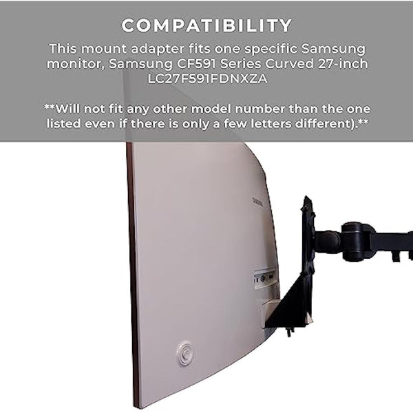 HumanCentric VESA Mount Adapter Bracket Compatible with Samsung CF591 Series Curved 27-inch LC27F591FDNXZA