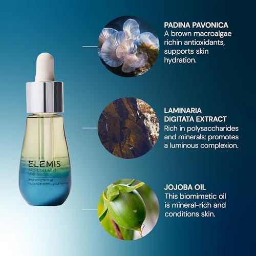ELEMIS Pro-Collagen Marine, Superfood Facial & Cleansing Oil – Hydrating Facial Oils & Deep Cleansing Oil to Nourish & Revitalize Skin 15ml & 195ml
