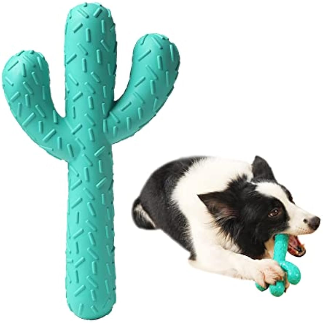 Acecy Dog Toys, Indestructible Cactus Chew Toy, Natural Rubber Milk Flavor, Puppy Teething Toys for Small Mediul Large Breed