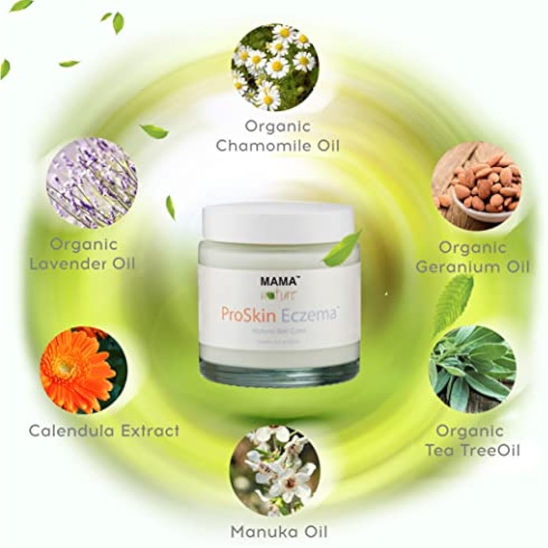 Eczema Relief Natural Skin Cream - Mama Nature ProSkin Lotion - Natural Treatment. For Dermatitis & Dry Skin. Face, Hands and Body - 3.5 fl oz/100 ml