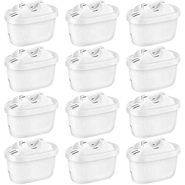 12 Pack of Water Filter Cartridges Compatible with Brita Maxtra+, Brita Style, Mavea Elemaris XL Water Tank