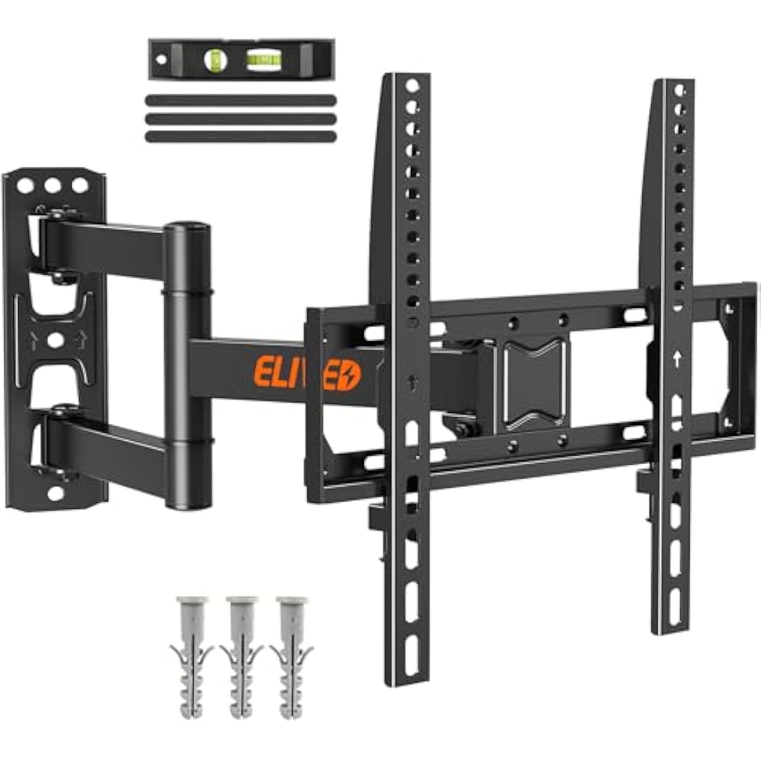 ELIVED Tilt and Swivel TV Bracket for Most 26-60 Inch LCD, LED, OLED Flat or Curved TVs with Max. VESA 400x400mm up to 35KG, Corner TV Wall Bracket EV011