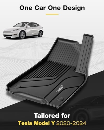 3W 9 Piece Set Floor Mats & Boot Liner & Seat Back Cover Fit for Tesla Model Y 2021-2024, All Weather Dog Friendly TPE Car Mats Anti-slip Heavy Duty Tesla Accessories (Not for Model Y Juniper)