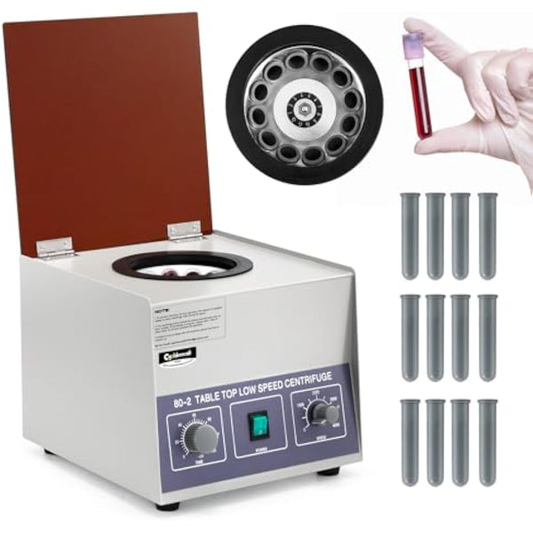 CGOLDENWALL 80-2 Centrifuge 4000rpm Centrifugal Machine with 12x20ml Tubes- 2325xg Centrifugal Force- 0-120min Timer for Separation of Samples&Qualitative Analysis in Hospital/Biological/Chemical Labs