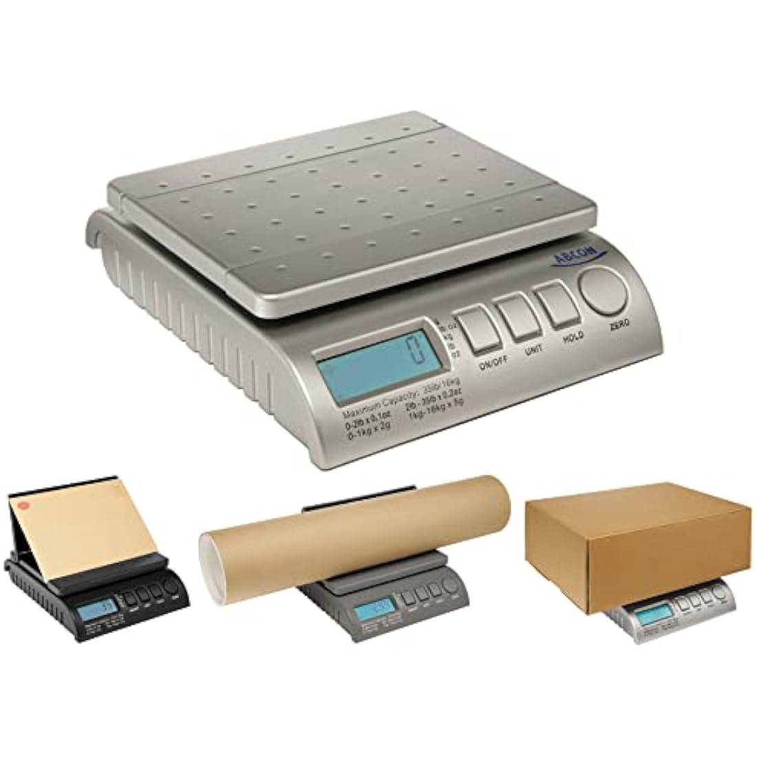 ABCON POSTSHIP Digital 40kg 88lb Silver Letter Postal/Postage/Parcel/Shipping/Packet/Weighing Scales Scale - 0-5kg/5g 5-40kg/10g - Worlds Most Advanced Scale