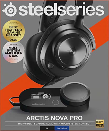 SteelSeries Arctis Nova Pro for Xbox - Multi-System Gaming Headset (Xbox, PC, Switch & More) - Premium Hi-Fi Drivers - Hi-Res Certified GameDAC Gen2 - 360° Spatial Audio - Retractable Mic