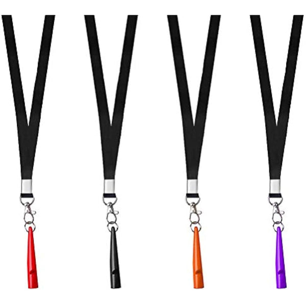 kuou 4 Pcs Professional Dog Whistles, Dog Training Whistle High Pitch Plastic Dog Whistles With Lanyard Keychain for Barking & Recall