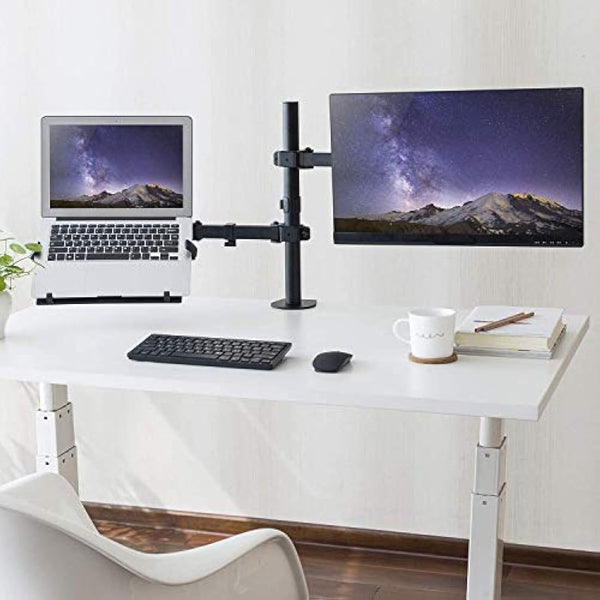Mount Plus MP-NBH-2 Laptop Mount Tray for Monitor Arms and Stands (Tray Only) | Notebook Arm Mount Tray Fits 75 x 75 and 100 x 100 mm VESA Mount Holes | Fully Secures Laptop