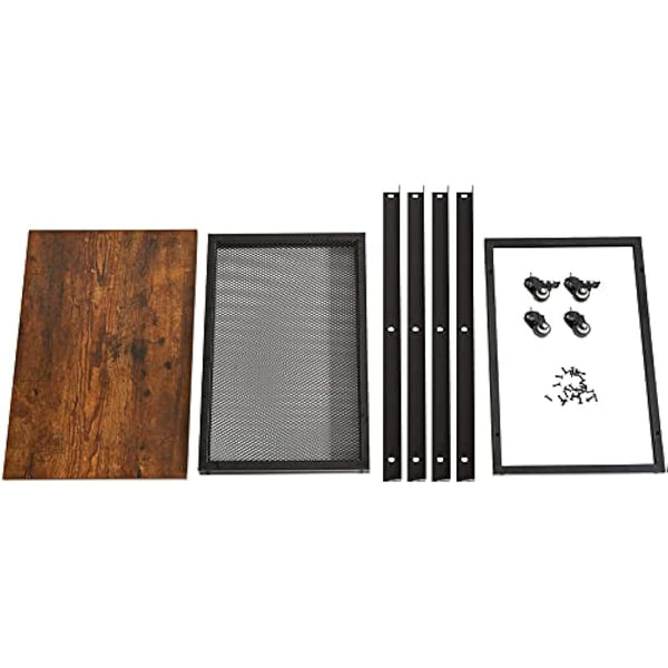 IBUYKE Serving Cart Trolley 60x40x81cm, Industrial Kitchen 3 Levels Shelves, Rolling Utility Cart with 4 Wheels, Heavy Duty Storage Organiser for Kitchen living room TMJ011H