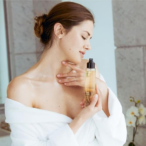 Olverum The Dry Body Oil - Luxury Dry Skin Smoothing 100ml Spray - Blend of Botanical and Essential Oils - Ethically Sourced Collagen And Hyaluronic Acid Boost for Women & Men (100ML)