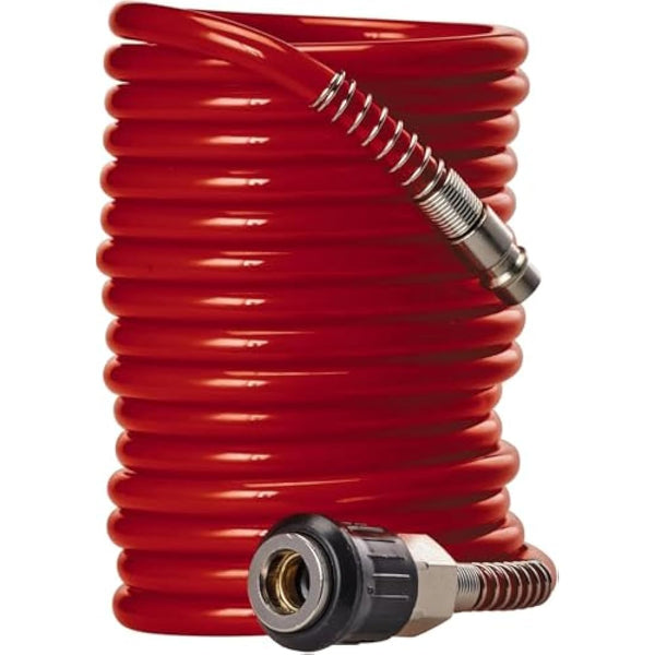 Einhell Metal Air Tool Accessory Set | 5 Pc Compressor Air Tools With Quick Coupling - Airbrush Kit, Spray Gun, Blow-Out Gun, 4M Compressed Air Hose, Tyre Pressure Gauge And Inflator