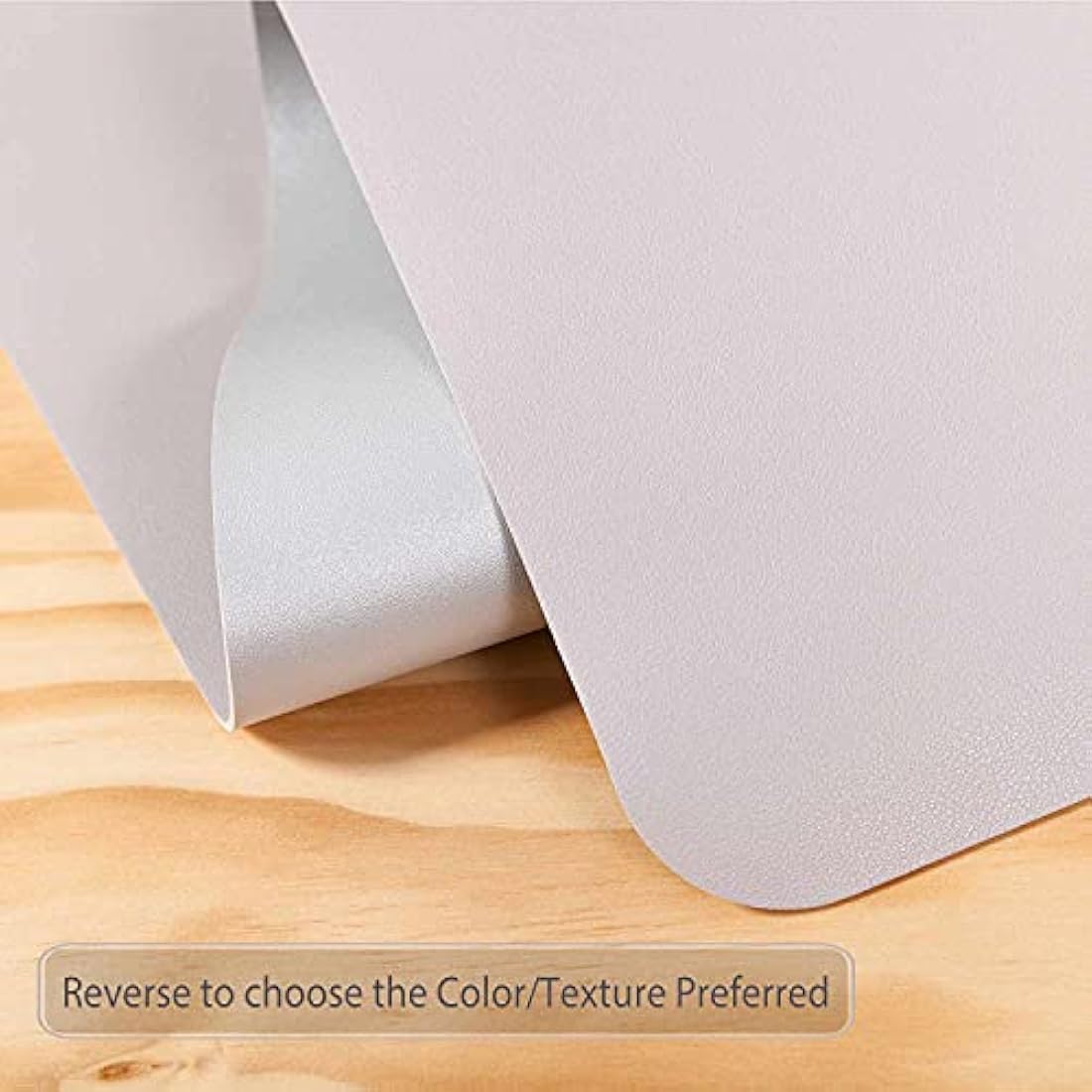 Desk Pad Large, Desk Mat, Extended Mouse Mat, Mouse Pad XL, Desk Blotter, DOBAOJIA Laptop Pad Writing Pad for Office/Home, Dual-Side Use PU Leather Waterproof 31.5" X 15.7" (Light Gray/Silver)