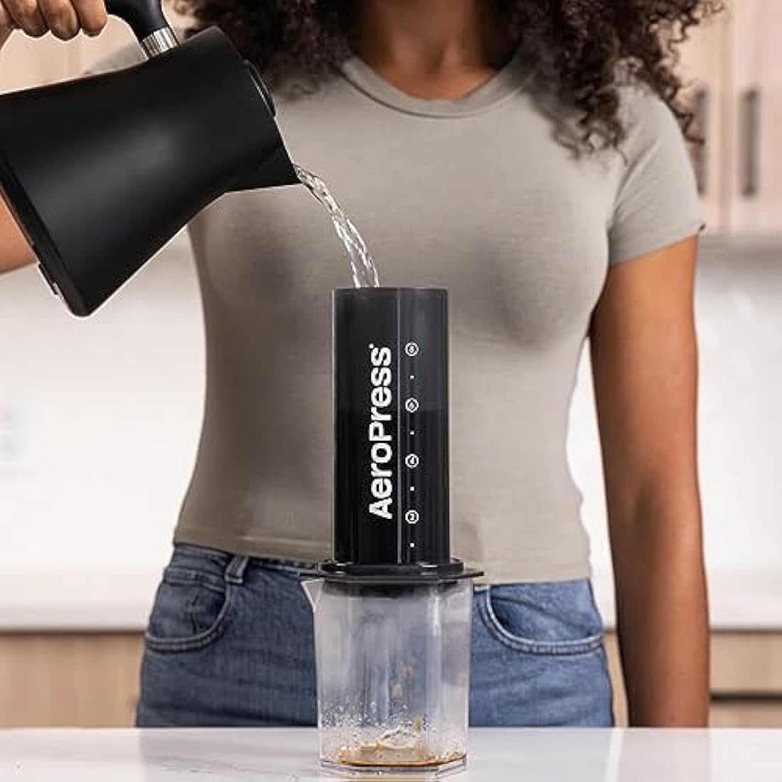 Aeropress Coffee Maker Carafe, 20 oz (600 ml) Capacity, Shatterproof Pour Over Coffee Carafe, Ideal for Original, Clear, and XL Presses, Compact and Travel-Friendly Design, Made in USA