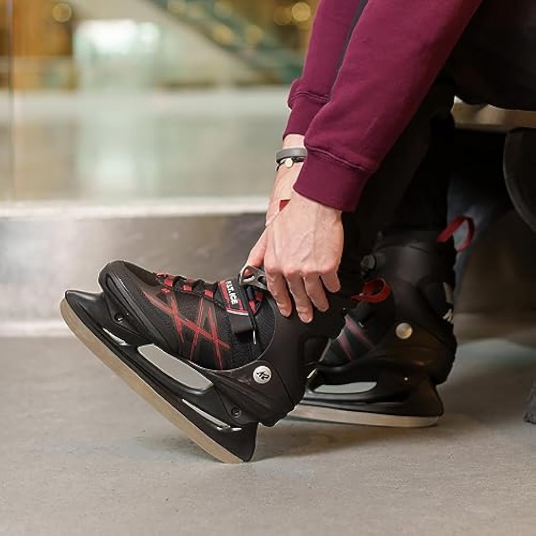 K2 F.I.T. ICE 25G0410 Men's Ice Skates Black/Red