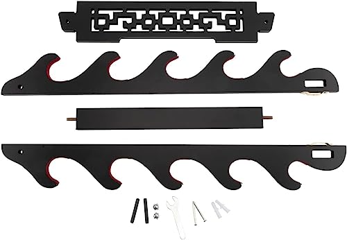 Dfdvye Katana Sword Holder - 5 Tier Samurai Sword Display Rack With Wall Mount for Wakizashi and Tanto