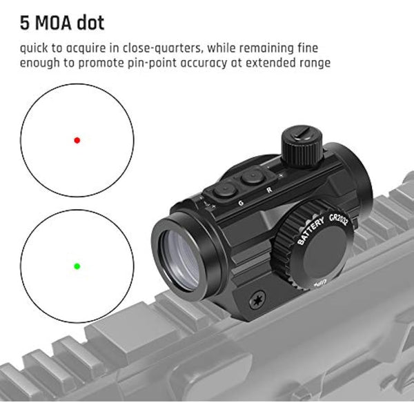 Feyachi RDS-25 Red Dot Sight 4 MOA Red Dot Gun Sight Rifle Scope with 1 inch Riser Mount