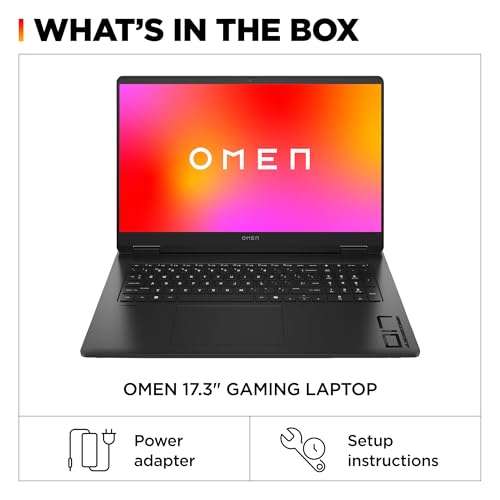 HP Omen 17" Gaming Laptop and HyperX Cloud III Wired Headset bundle, AMD Ryzen 7-8845HS, AI Enhanced, 16 GB RAM, 1TB SSD, NVIDIA GeForce RTX 4050 Graphics, FHD Display, 144Hz, Black, 17-db0016sa