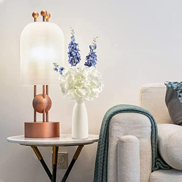 HUIANER 2Pcs Artificial Delphinium Flowers with Long Stem, Fake Violet Silk Flowers Plant Faux Flower for Home Garden Wedding Party Table Vase Decoration (Blue)