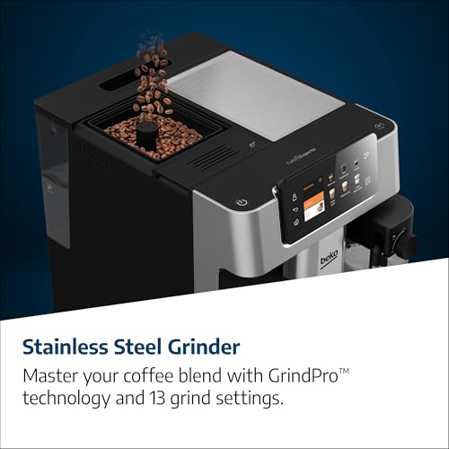 Beko Bean to Cup Coffee Espresso Machine CaffeExperto CEG7304X | Milk Jug | Colour Touch Screen Panel | 19 Bar Pressure, 2 Coffee Nozzles | Fully Automatic, Silver