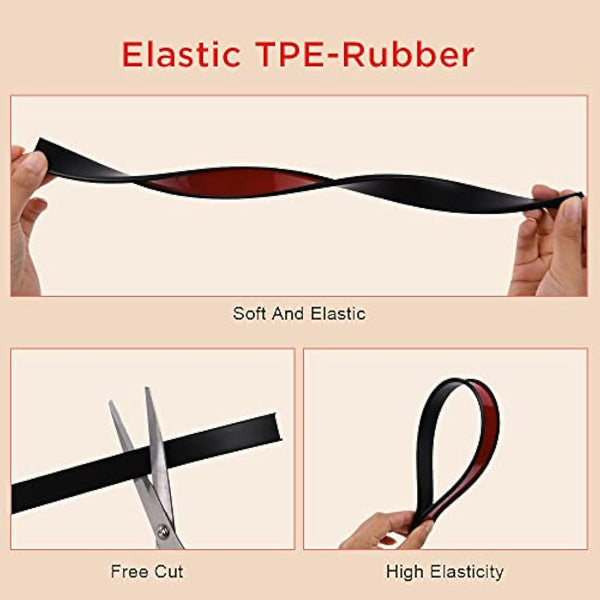 flintronic 5m*18mm U-Shape Flexible Furniture Edge Banding, Baby Safty Baby Edge Protector, Self Adhesive TPE Wood Edging Tape, DIY Furniture Edge Trim for Table, Cabinet, Furniture Restoration