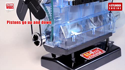 Machine Works Build Your Own Porsche 911 Boxer Engine Toy - Replica Model Building Kit - Features Sounds and Illumination, 280+ Pieces, 10+ Years