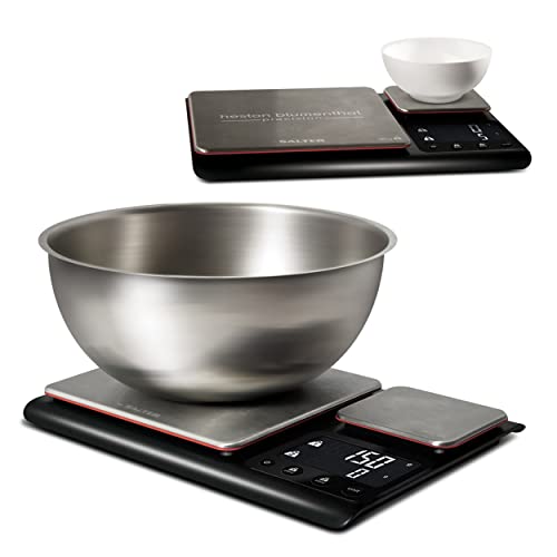 Heston Blumenthal Precision by Salter 1049A HBBKDR Digital Kitchen Scale  Dual Electronic Baking Scale, Large 10kg Platform, Small 200g Precision
