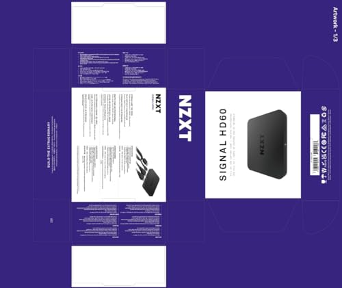 NZXT Signal HD60 Full HD USB Capture Card - ST-EESC1-WW - HD60 (1080p) - Live Streaming and Gaming - Zero-Lag Passthrough - Open Compatibility