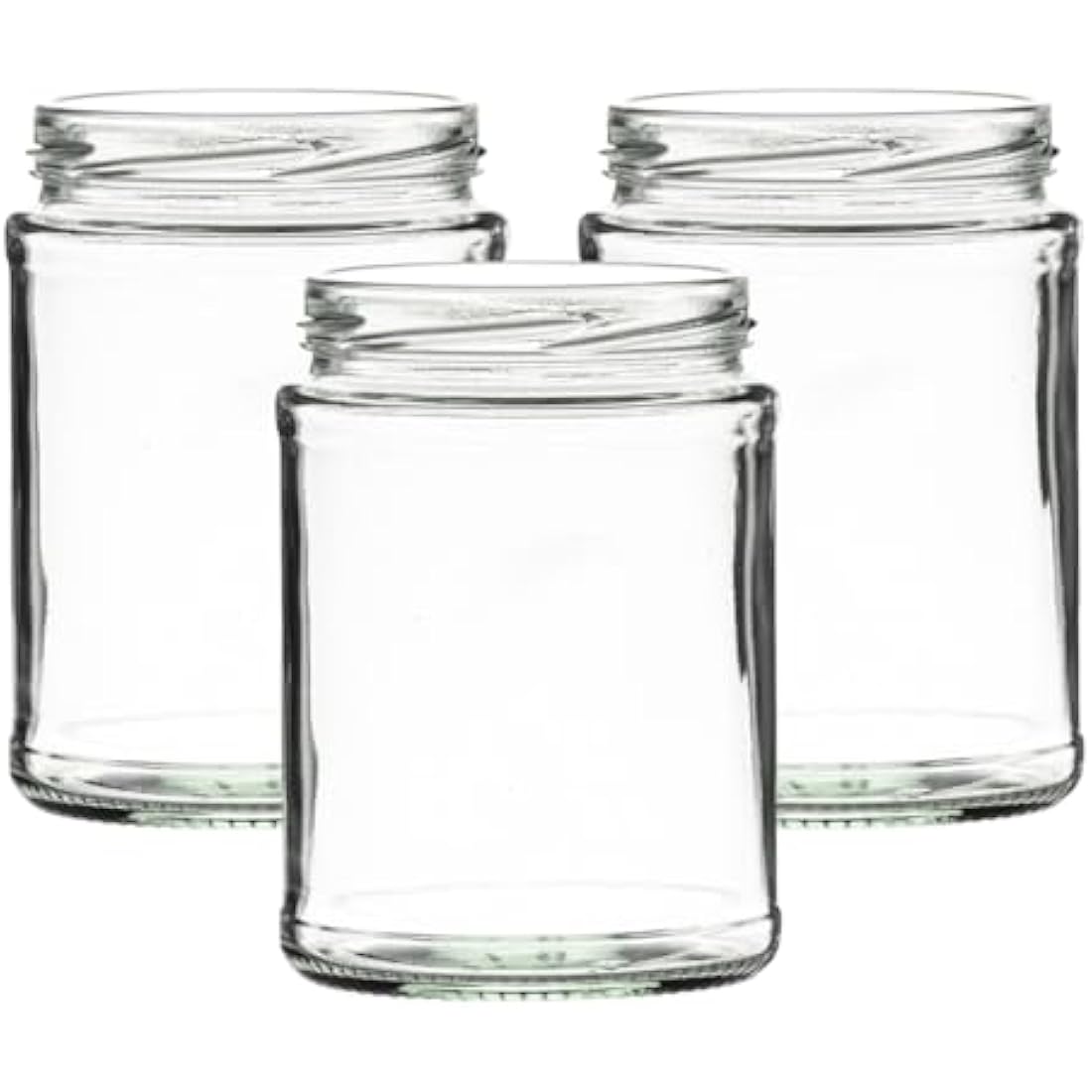 24 x 500ml Glass Jam Jars with Gold Lids – Round Glass Jars for Jams, Chutneys, Pickles, Sauces & Preserves – 82mm Twist-Off Lid