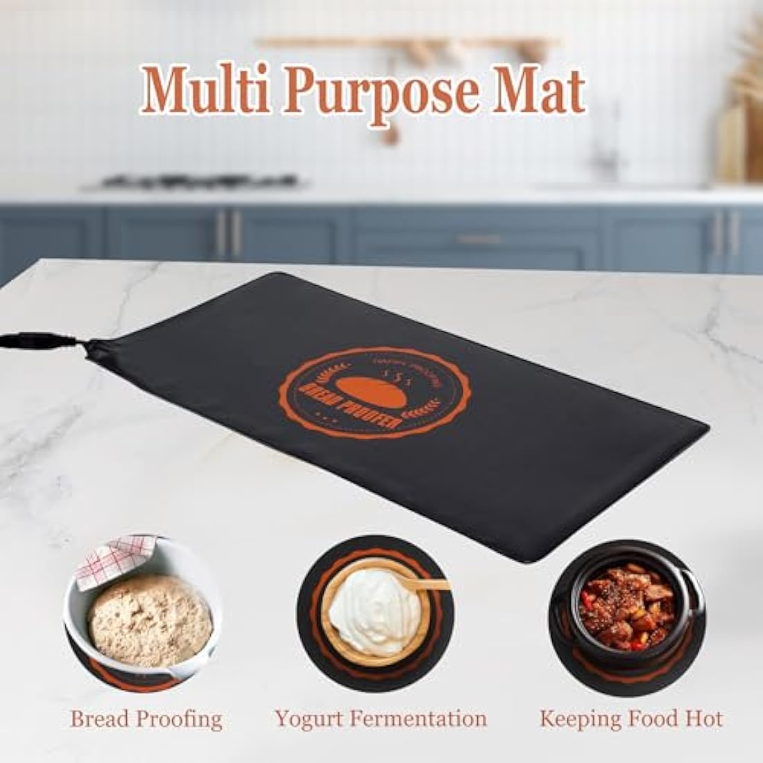 Bourske Bread Proofer Warming Mat, Adjustable Temperature Dough Starter Mat, Sourdough Dough Proofer for for Making Bread