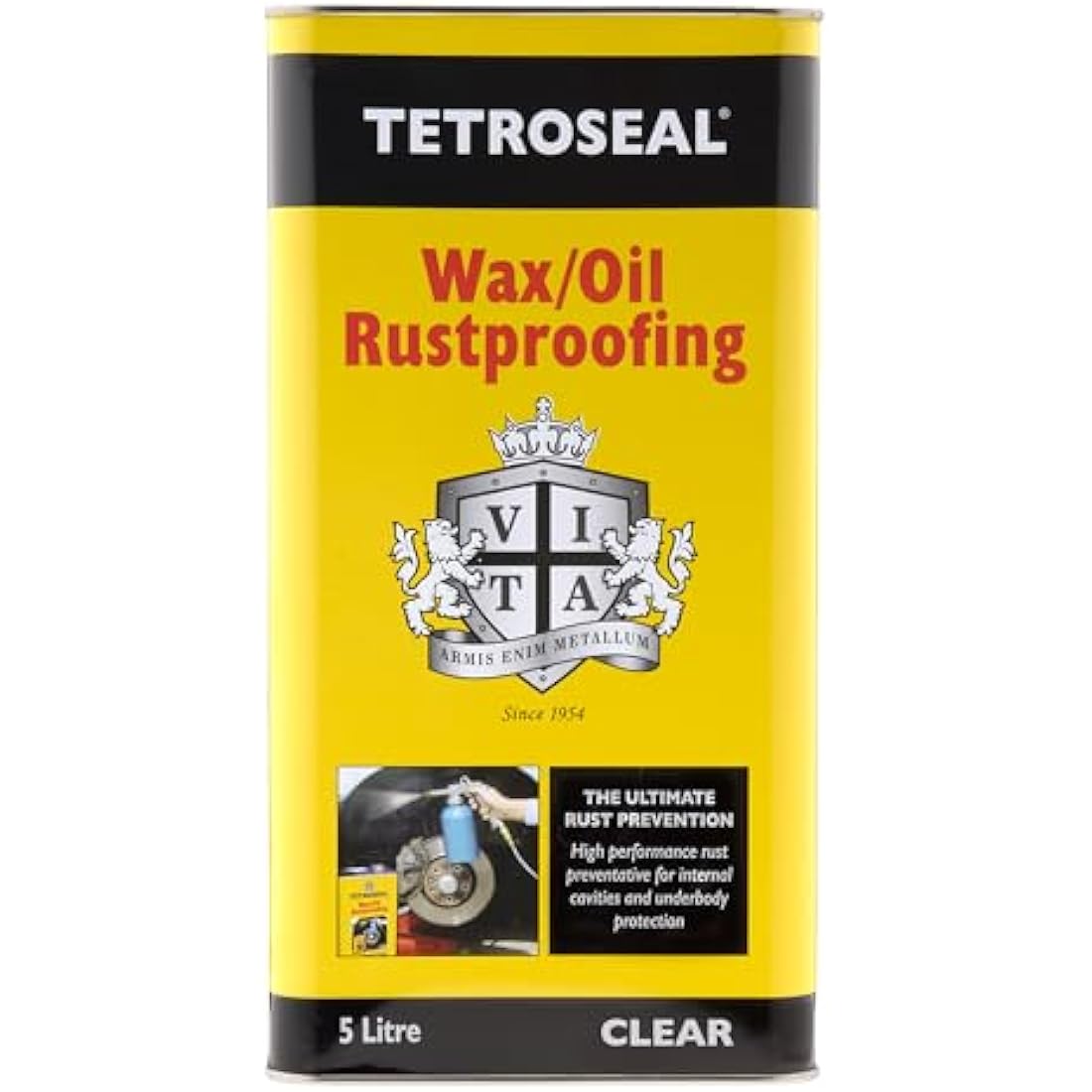 Tetroseal Waxoil Car Rustproof Clear Car Rust Proofing 5L