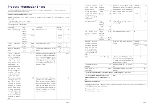 Haier HWD90-B14939S8 Freestanding Washer Dryer, 9kg/6kg Load, 1400RPM, Graphite [Energy Class D]